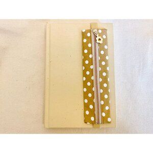 Polka Dot Elastic Bookmark Pen Holder with Zipper, Planner Pen Pouch, Journal